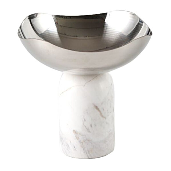 Gümüş Metal Meyve Tabağı - Resim 2