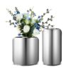Jarrón de acero inoxidable del hotel