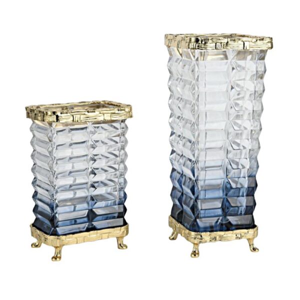 Zinc Alloy Glass Decor Vase