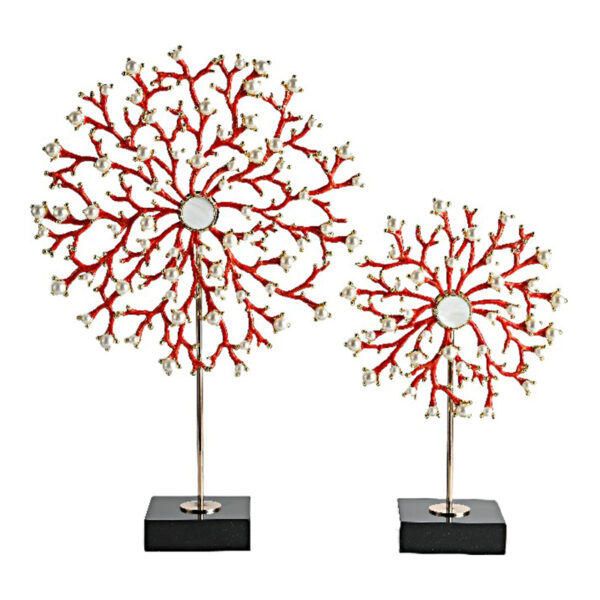 Red Enamel Table Decor