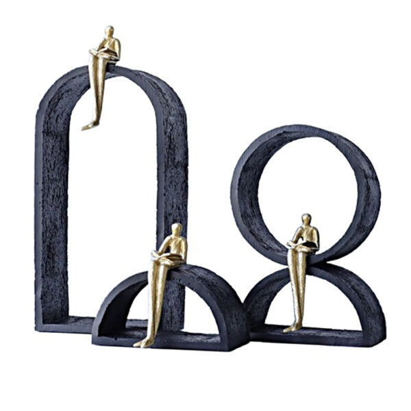 Black Resin Crafts Table Decor