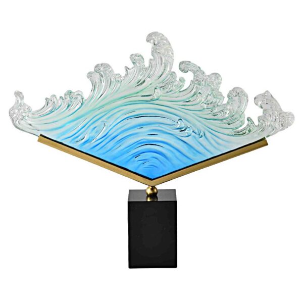 Decoração de casa de resina de ondas criativas