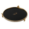 Round Black Glass Tray