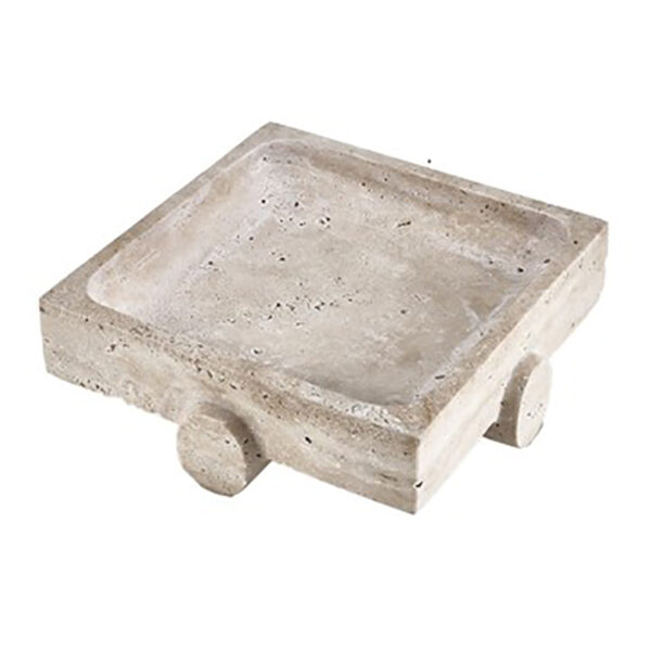 Plateau en marbre carré beige