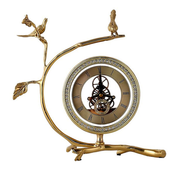 Horloge en plastique en laiton doré