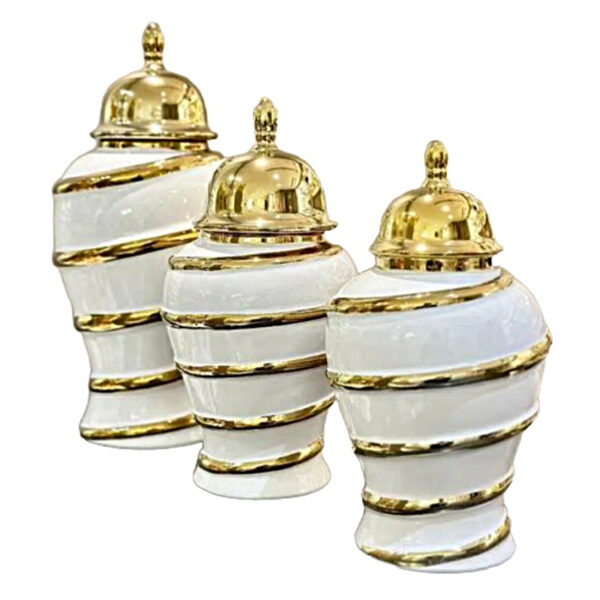 Boîte de rangement ronde en céramique
