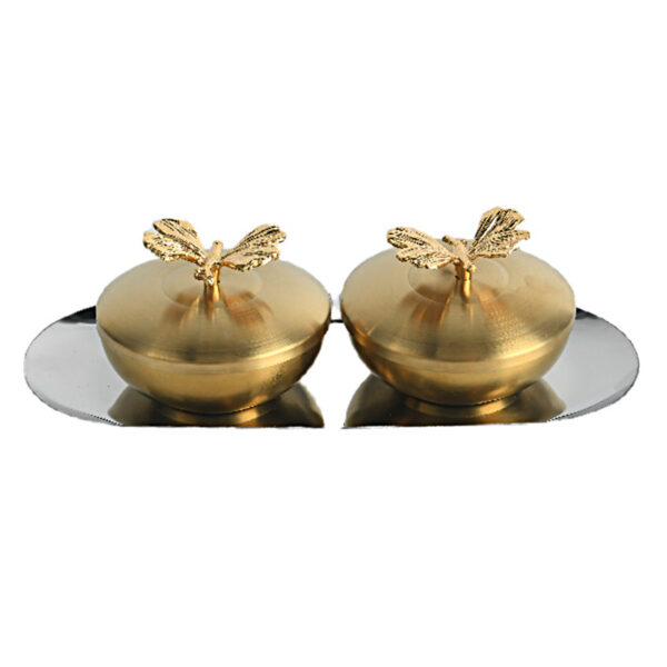 Gold With Lid Storage Box