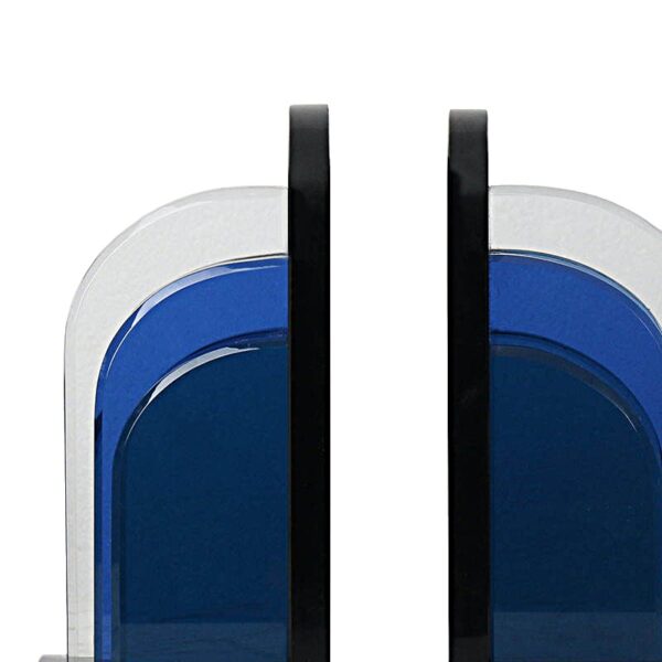 Modern Blue Crystal Bookends - Image 2