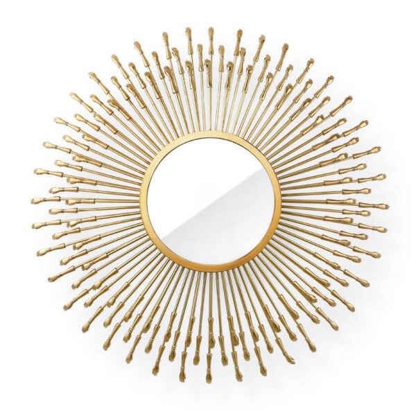 Espelho de vidro dourado