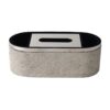 Oval Iron Leather Tissue Box