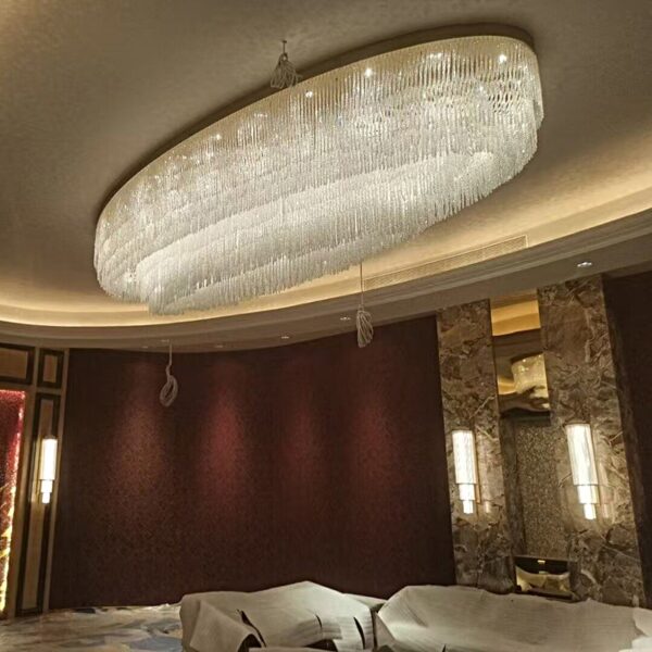 Oval kristal tavan lambası