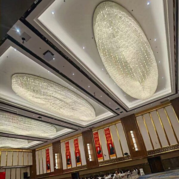 Oval kristal tavan lambası - Resim 2