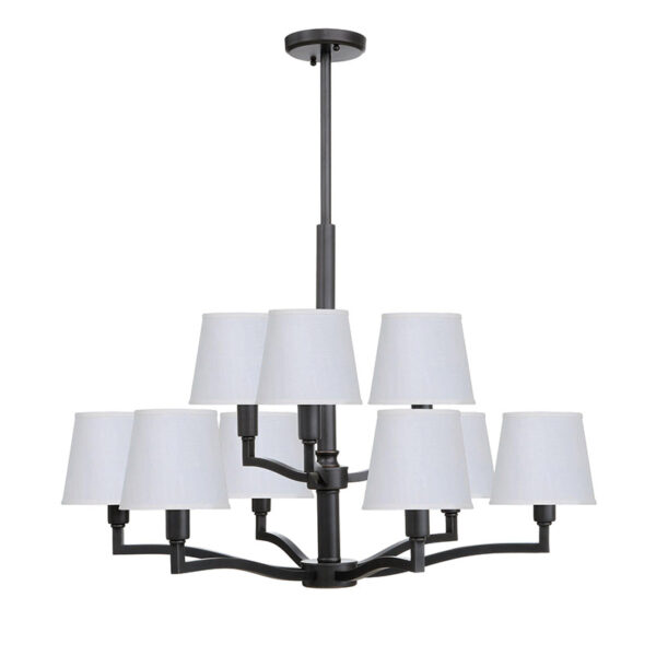Lampadario a casa in ottone bianco