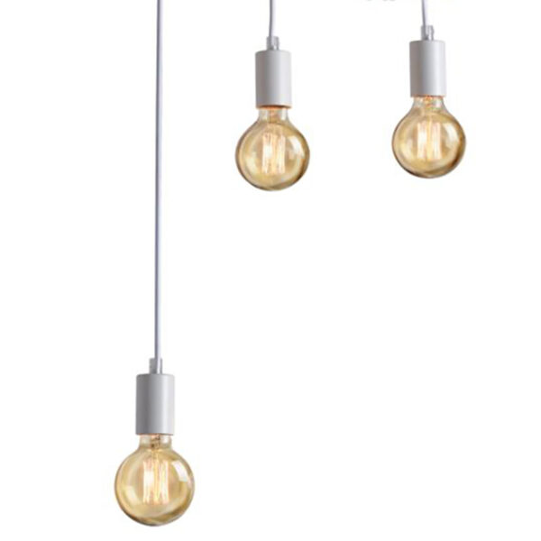 Lampe à suspension rétro en métal et bois - Image 2