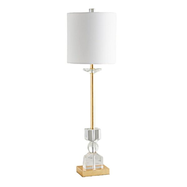Witte kristallen thuistafellamp