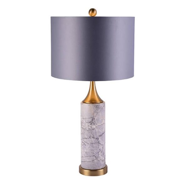 Lampada da tavolo in marmo viola