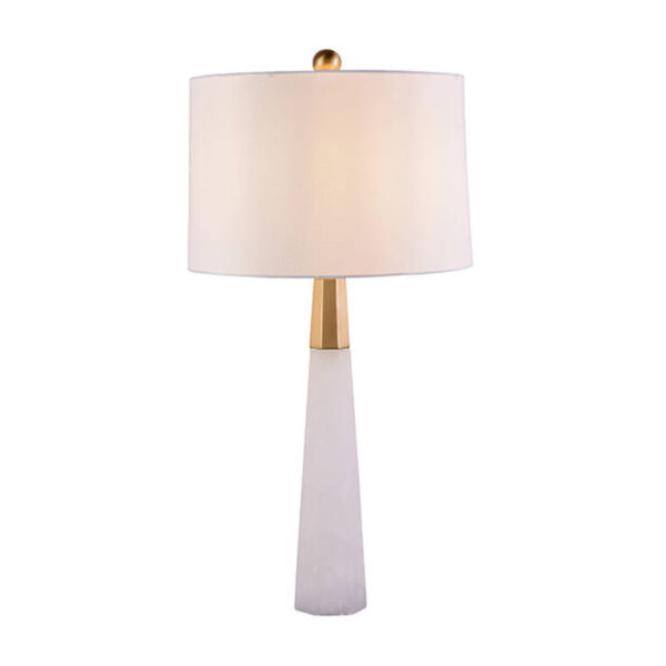 New White Alabaster Table Lamp