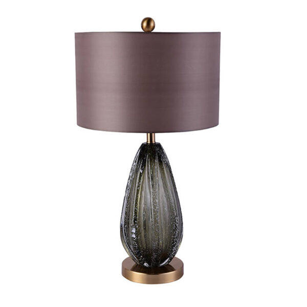 Lampu meja kaca kaca hitam