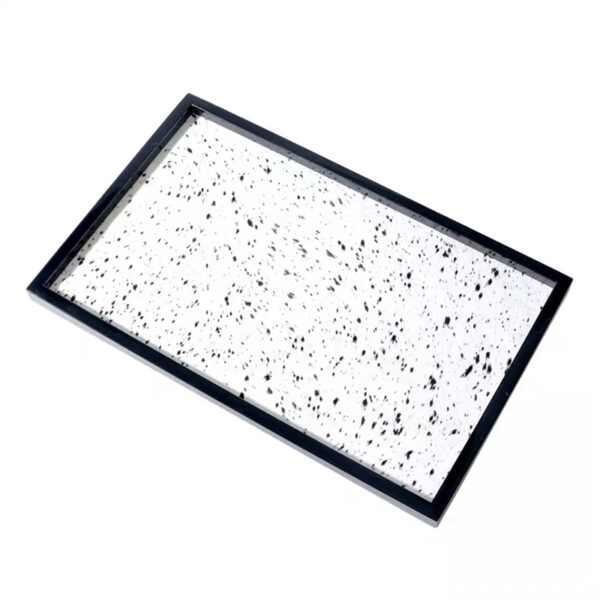 Bandeja de decoração de couro branco - Imagem 2