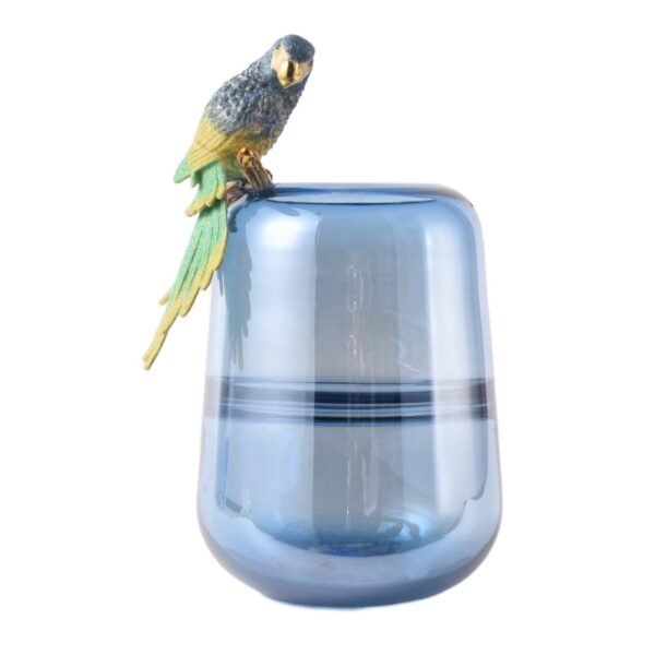 Vaso Transparente Azul Luxo