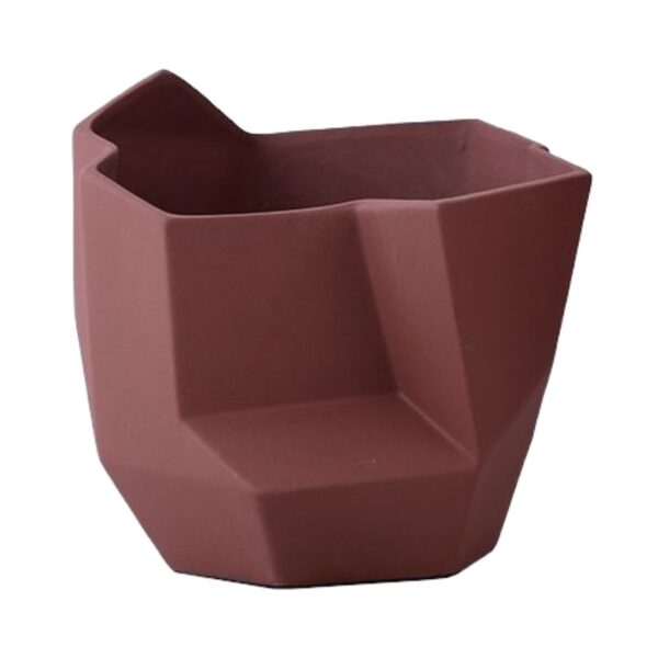 Vaso de Cerâmica Irregular Vermelho
