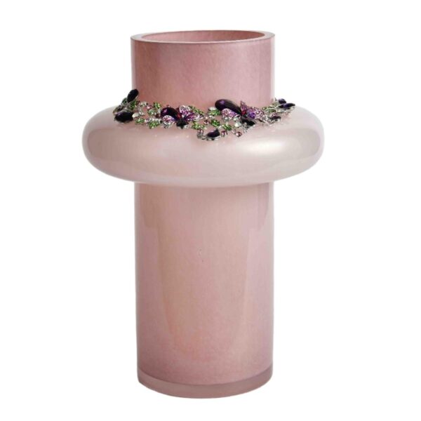 Vaso de liga de vidro rosa