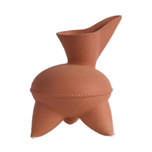 Vaso moderno in ceramica arancione
