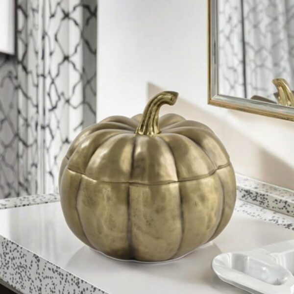 Brass Pumpkin Storage Box - Image 6