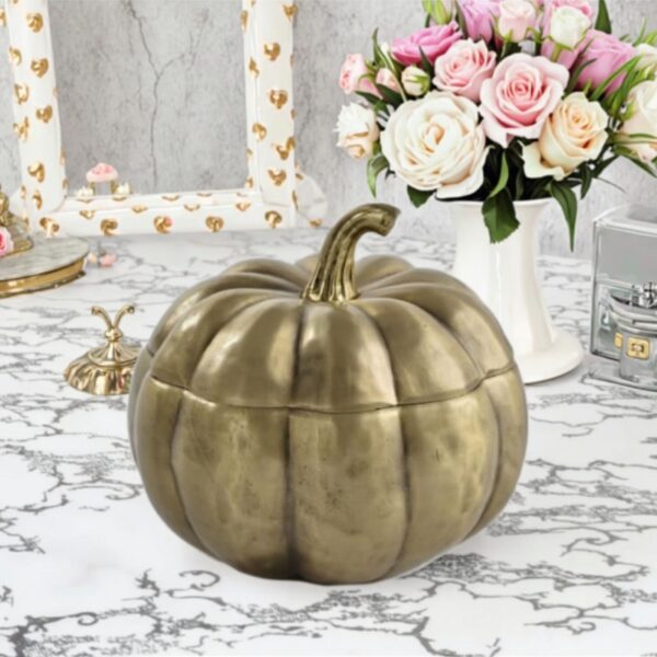 Brass Pumpkin Storage Box - Image 5