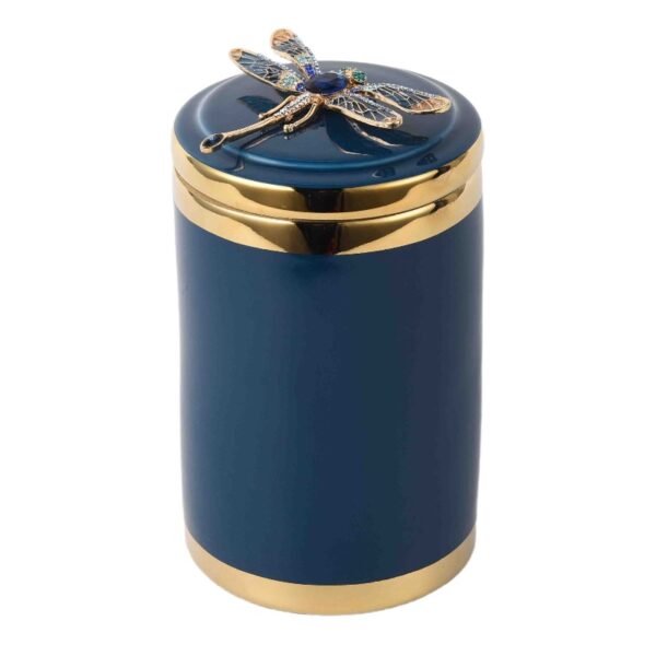 Blauwe keramische opslagpot - Afbeelding 2