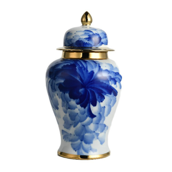 Barattolo portaoggetti in ceramica cinese blu