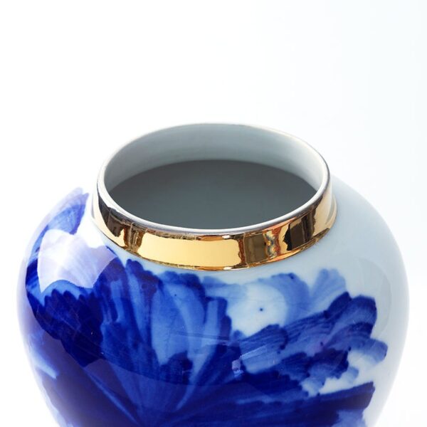 Barattolo portaoggetti in ceramica cinese blu - Immagine 5
