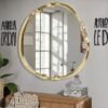 Oval Silver Brass Mirror
