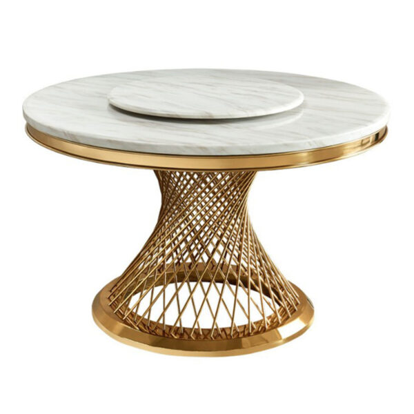 Gouden kunstmatige marmeren eettafel