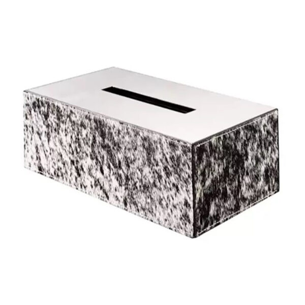 Stainless Steel Leather Tissue Box - Image 2