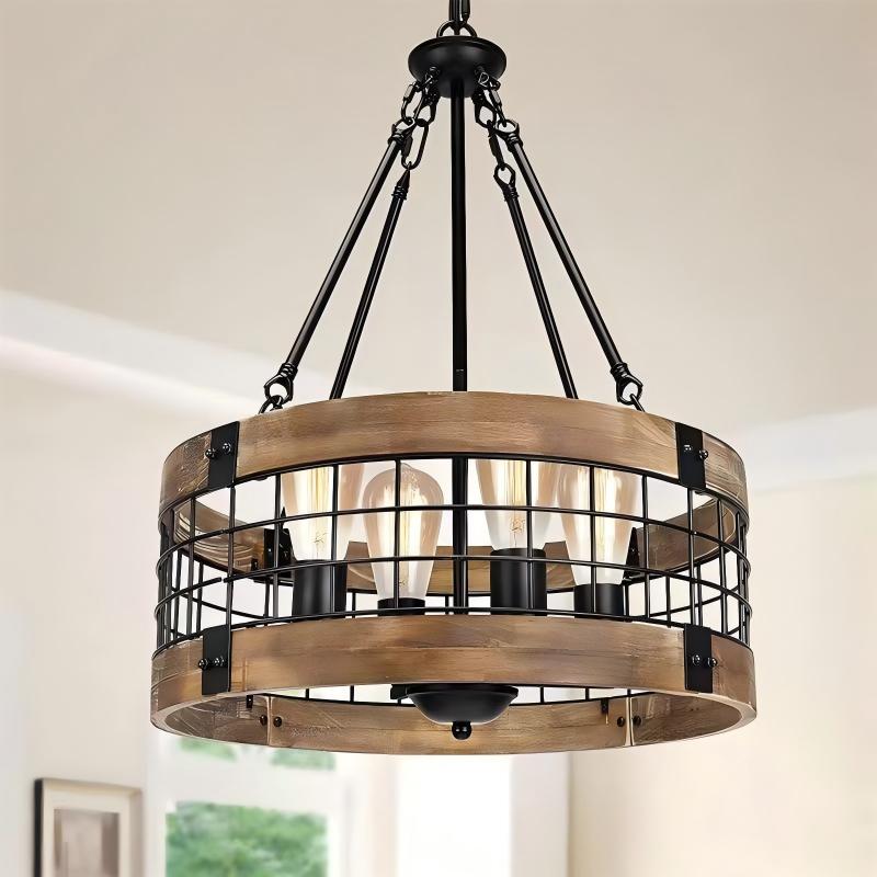Indoor Wood Pendant Lamp - Image 3