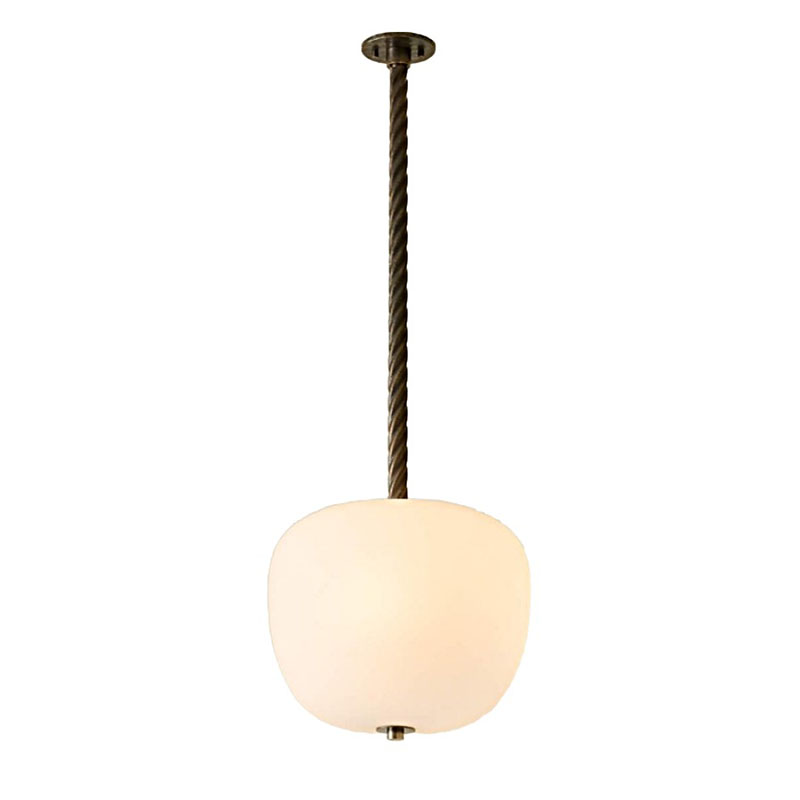 Round Brass Glass Pendant Lamp - Image 2