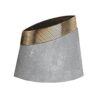 Irregular Grey Leather Vase