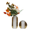 White Leather Table Vase