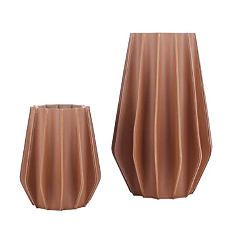 Indoor Brown Leather Vase