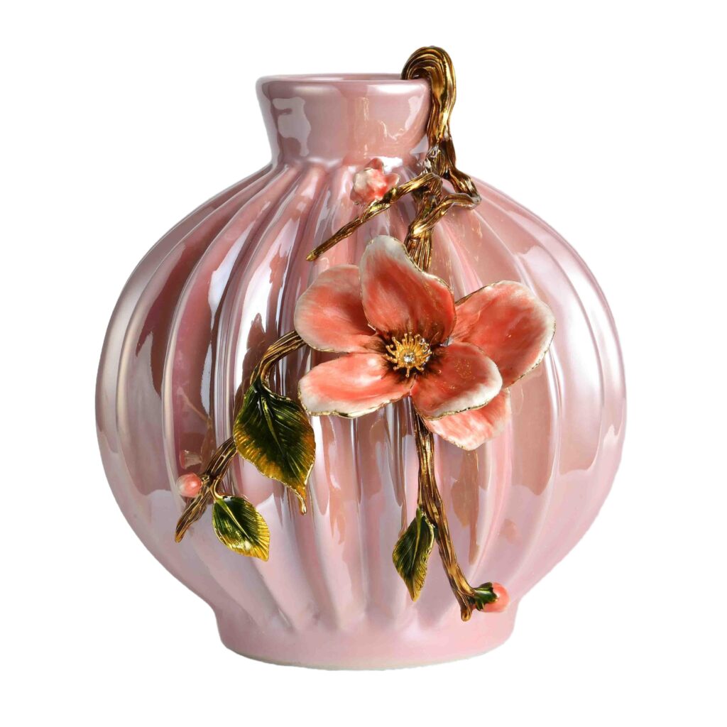 Pink Zinc Ceramic Vase