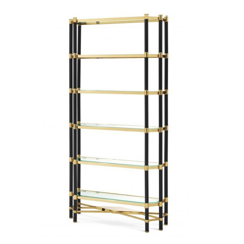 Stainless Steel Glass Bookshelf