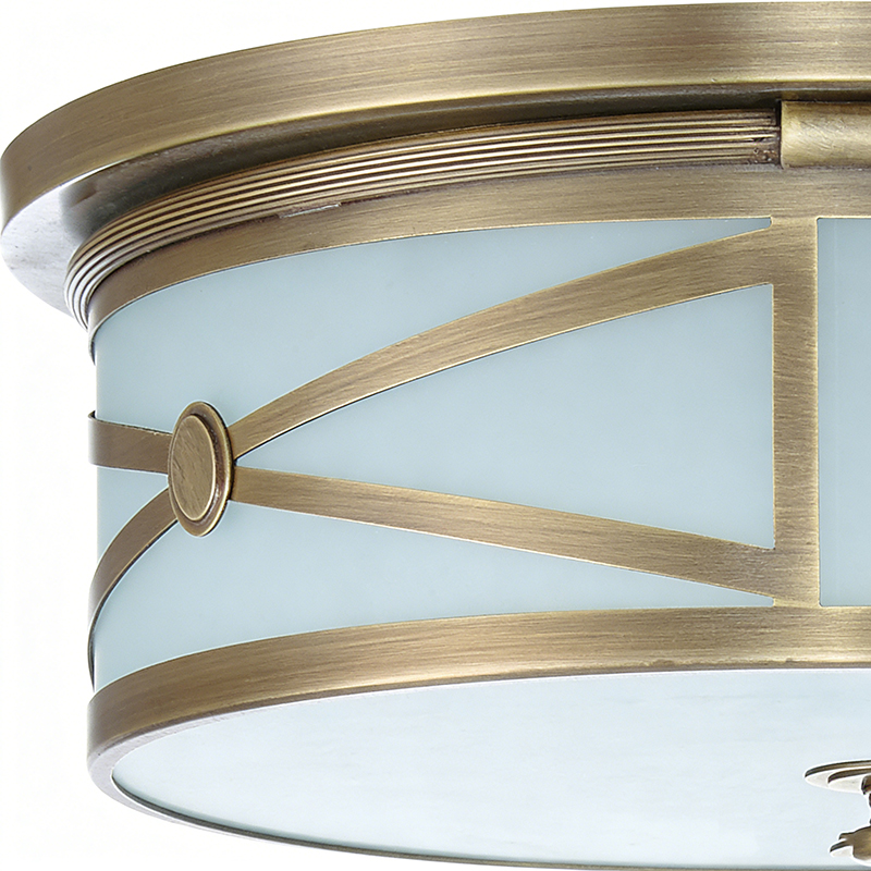 Classic American Style Round Semi Flush Mount Ceiling Light - Image 2
