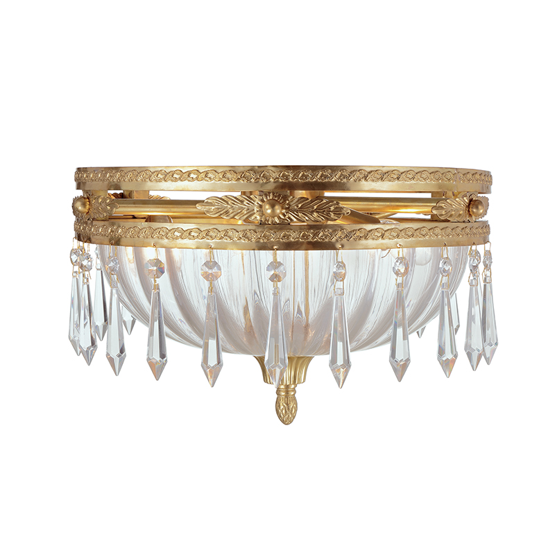 Vintage Crystal Drop Ornate Ceiling Light - Image 9