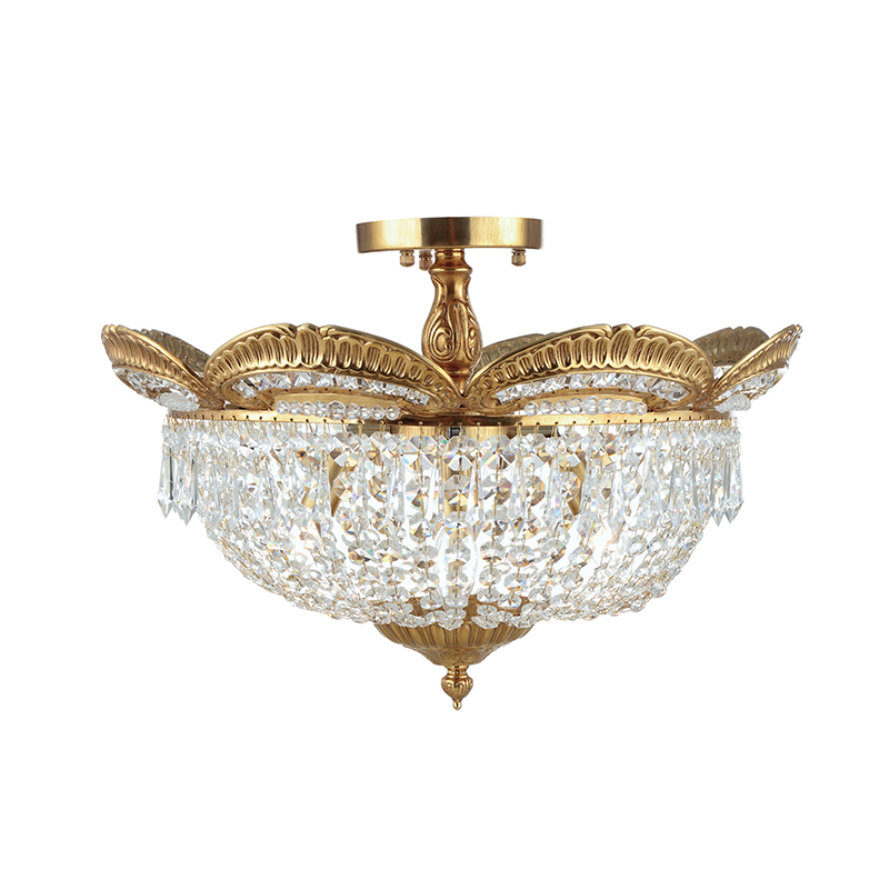 Vintage Crystal Drop Ornate Ceiling Light - Image 12
