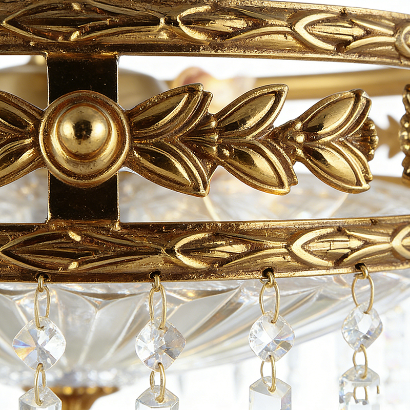 Vintage Crystal Drop Ornate Ceiling Light - Image 2