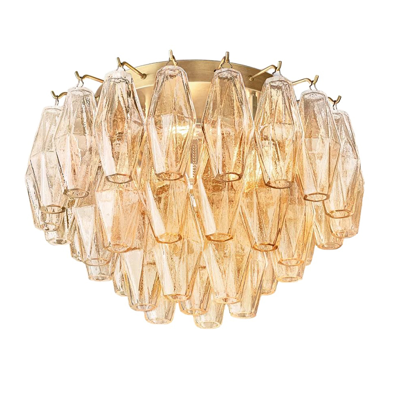 Modern Glam Tiered Crystal Flush Mount Ceiling Light - Image 3