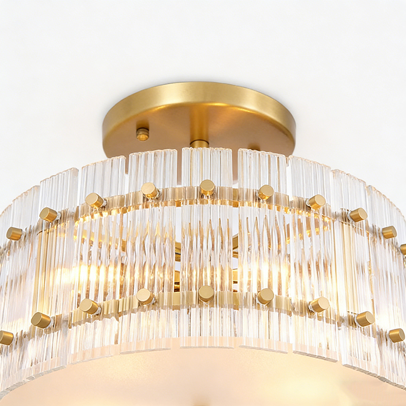 Luxury Glass Semi-Flush Mount Ceiling Light - Image 2