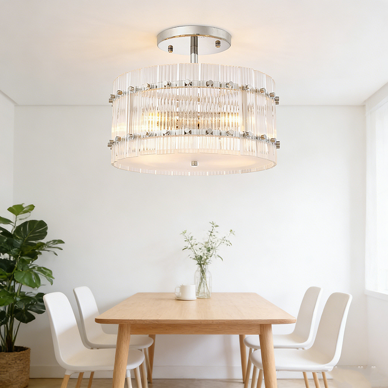 Luxury Glass Semi-Flush Mount Ceiling Light - Image 4