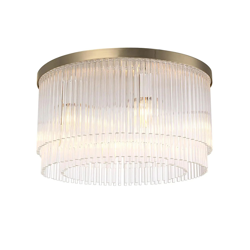 Tiered Linear Glass Flush Mount Ceiling Light - Image 3